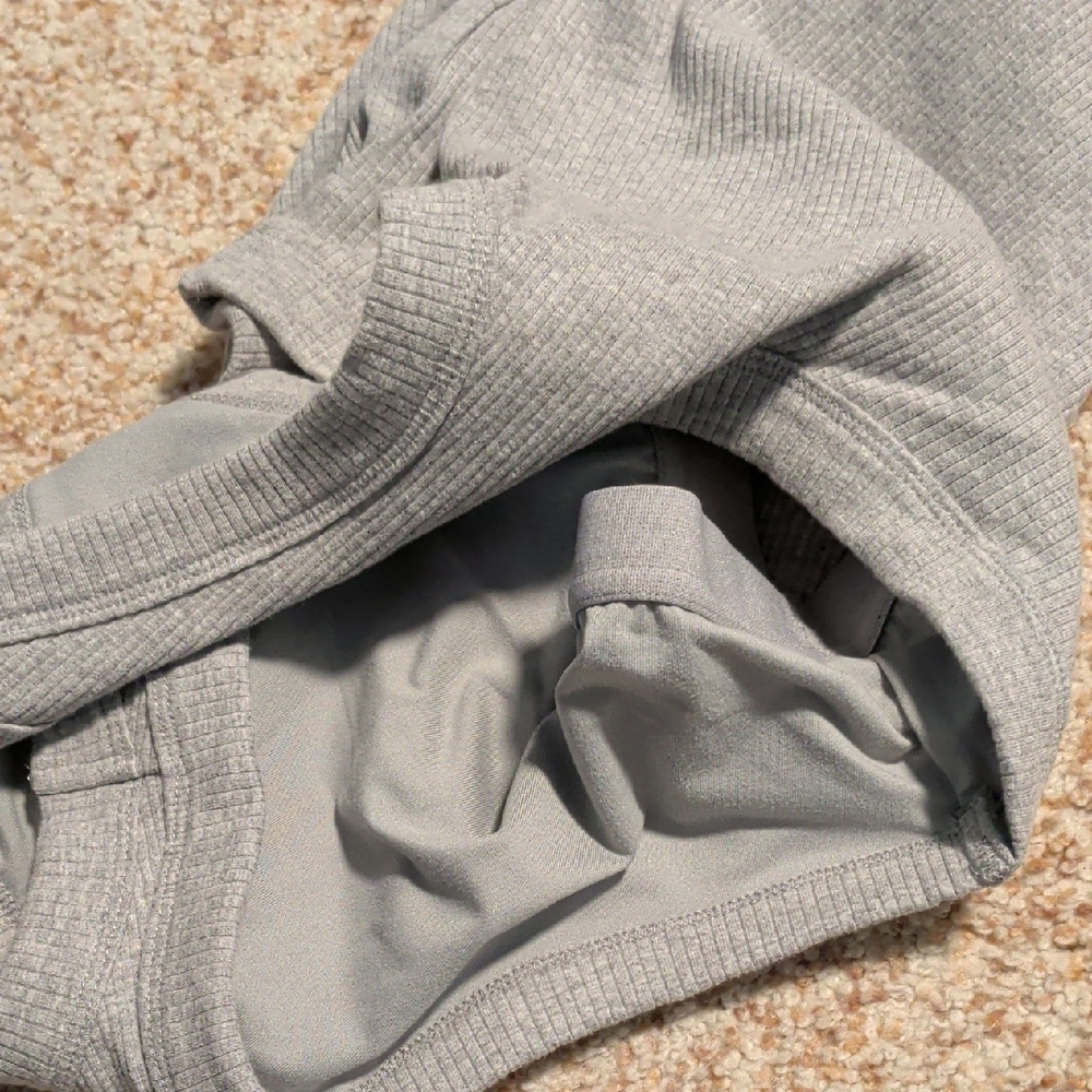 Fabletics Light Gray Ribbed Tank Top - Picture 3 of 3